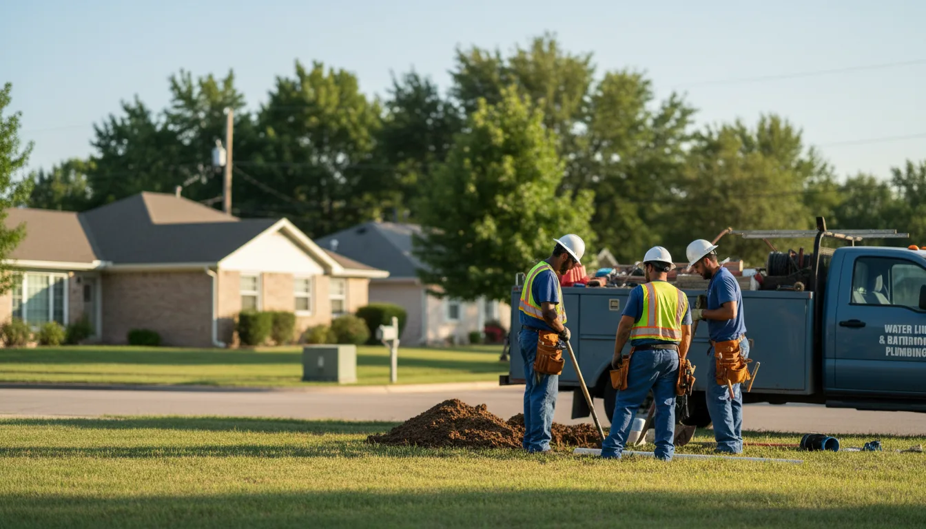 Residential water line and bathroom plumbing service in Northwood, IA